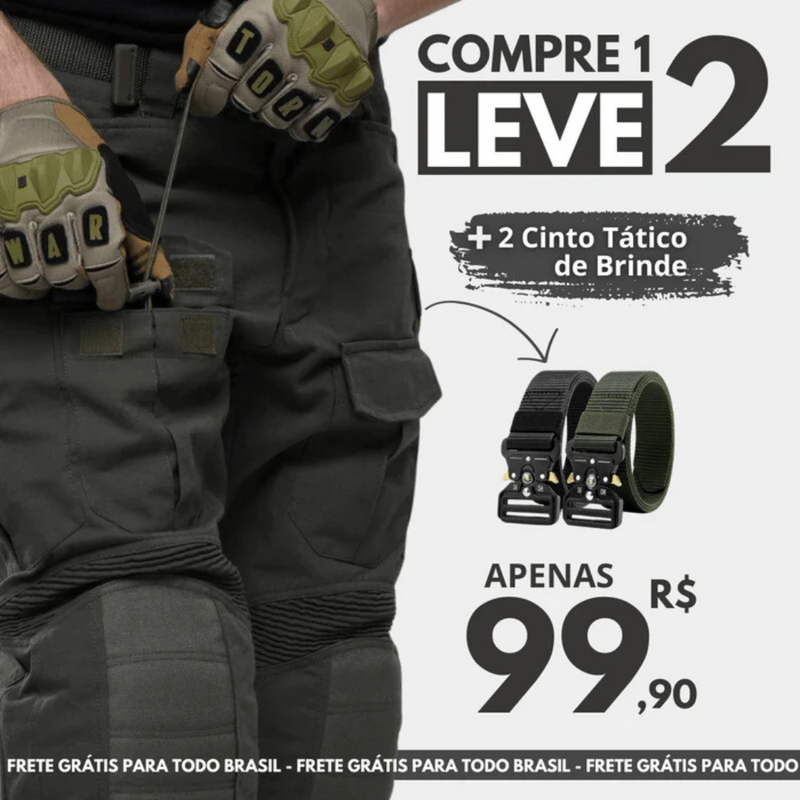 Calça Tática Militar [COMPRE 1 LEVE 2] + 2 Cinto de Brinde