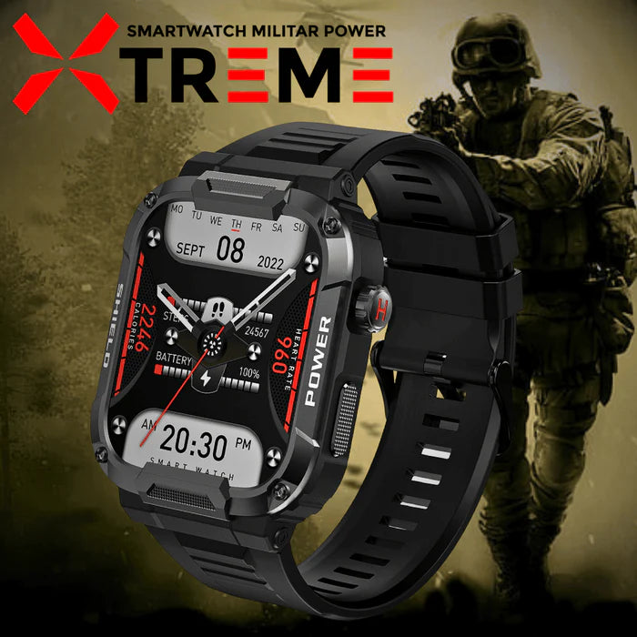 Smartwatch Militar Power Xtreme + 1 Pulseira de Brinde